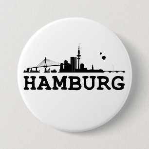 Chapa Redonda De 7 Cm Hamburgo Button/Anstecker/Pin