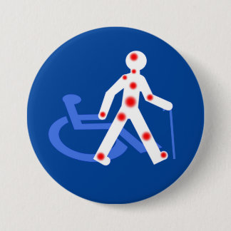 Chapa Redonda De 7 Cm Handicap invisible / Visible