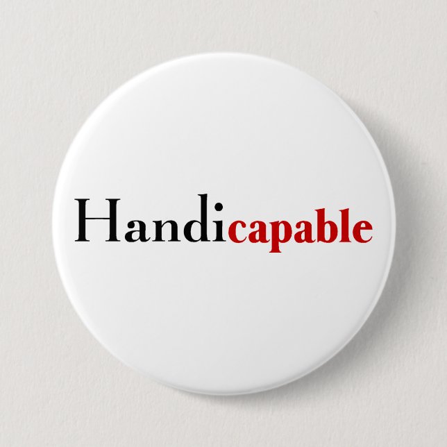 Chapa Redonda De 7 Cm Handicapable (Anverso)