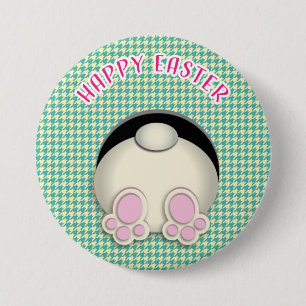 Chapa Redonda De 7 Cm HAPPY EASTER conejito pero BUTTON