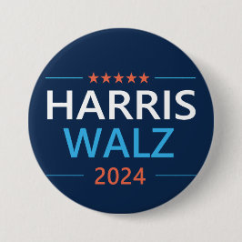 Chapa Redonda De 7 Cm Harris Walz 2024 para presidente