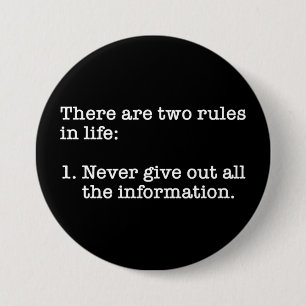 Chapa Redonda De 7 Cm Hay Dos Reglas En La Vida Divertidas Diciendo