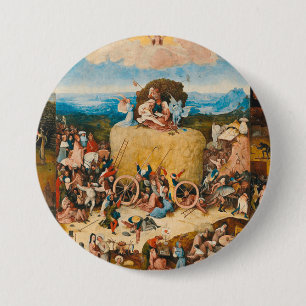 Chapa Redonda De 7 Cm Haywain Triptych - Hieronymus Bosch