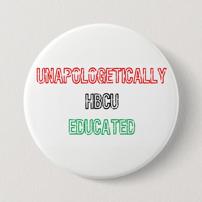 Chapa Redonda De 7 Cm HBCU educado (Anverso)