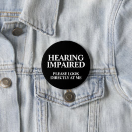 Chapa Redonda De 7 Cm Hearing Impaired