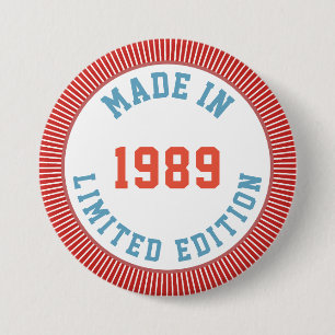 Chapa Redonda De 7 Cm Hecho en 1989