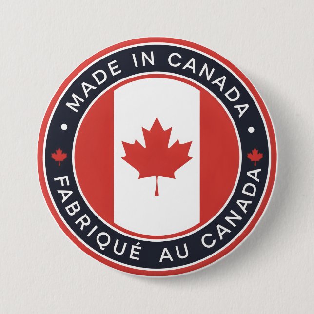 Chapa Redonda De 7 Cm Hecho en Canadá (Anverso)