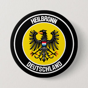 Chapa Redonda De 7 Cm Heilbronn Round Emblem