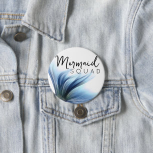 Chapa Redonda De 7 Cm Helado de la tripulación de sirena Fiesta de la