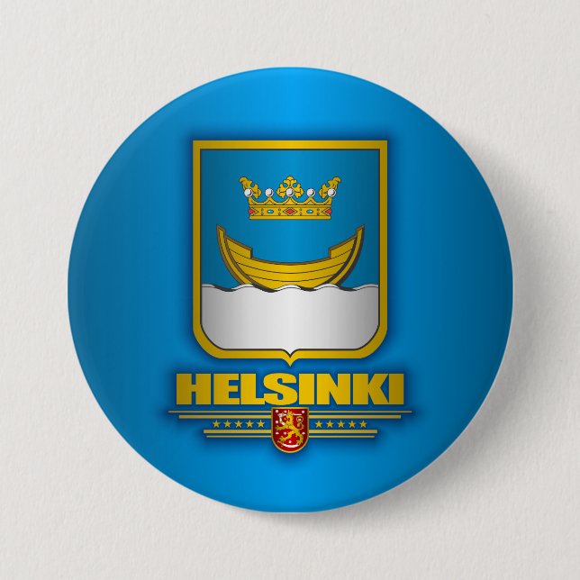 Chapa Redonda De 7 Cm Helsinki (Anverso)