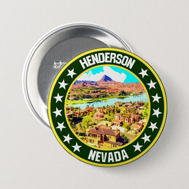 Chapa Redonda De 7 Cm Henderson (Anverso y reverso)