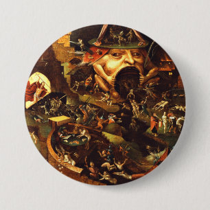 Chapa Redonda De 7 Cm Hieronymus Bosch Christ en el limbo