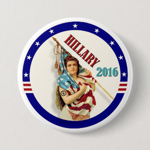Chapa Redonda De 7 Cm Hillary 2016