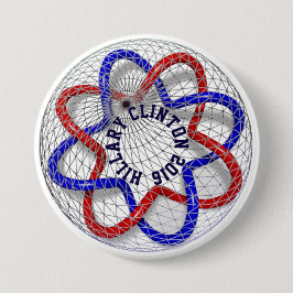 Chapa Redonda De 7 Cm Hillary Clinton 2016