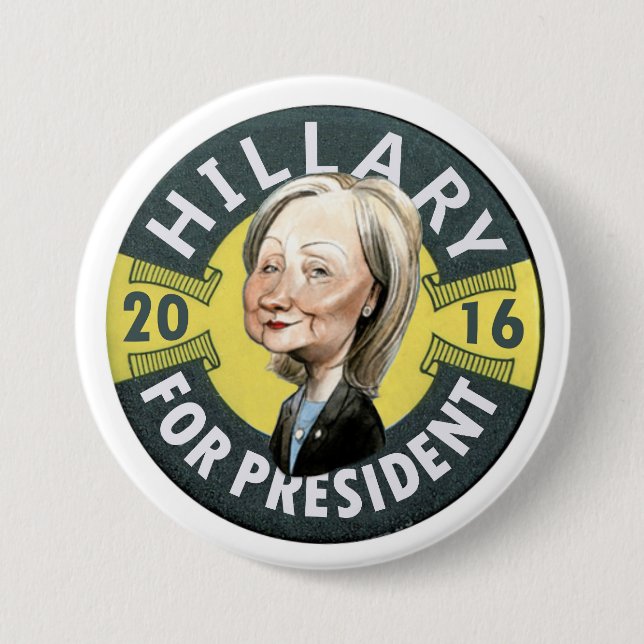 Chapa Redonda De 7 Cm Hillary Clinton 2016 (Anverso)