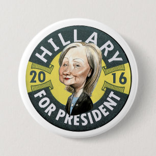Chapa Redonda De 7 Cm Hillary Clinton 2016