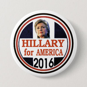 Chapa Redonda De 7 Cm Hillary Clinton para América 2016