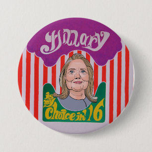 Chapa Redonda De 7 Cm Hillary… es mi opción en '16