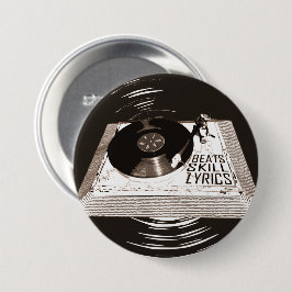 CHAPA REDONDA DE 7 CM HIP HOP GOTA LAS LETRAS DE HABILIDADES EN LA KEYCH