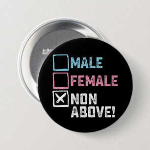 Chapa Redonda De 7 Cm Hombre Mujer No Superior! Divertido Transexual Gay