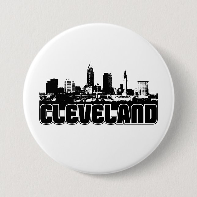 Chapa Redonda De 7 Cm Horizonte de Cleveland (Anverso)