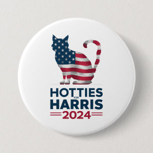 Chapa Redonda De 7 Cm Hotties For Harris 2024 Cat Ladies Kamala Harris