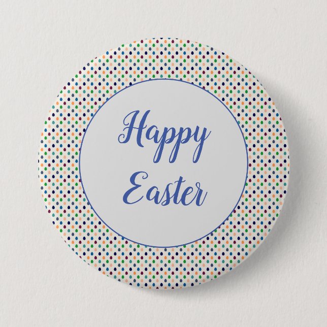 Chapa Redonda De 7 Cm Huevos divertidos de Pascua (Anverso)