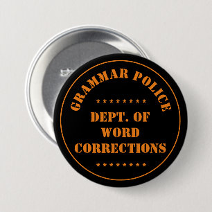Chapa Redonda De 7 Cm Humor policial gramatical