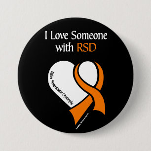 Chapa Redonda De 7 Cm I Love Someone...Heart/Ribbon...RSD