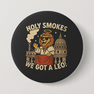 Chapa Redonda De 7 Cm Iglesia Cristiana León XIV
