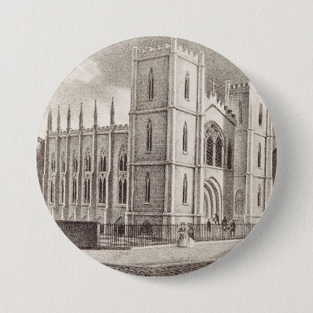 Chapa Redonda De 7 Cm Iglesia cristiana medieval (Anverso)