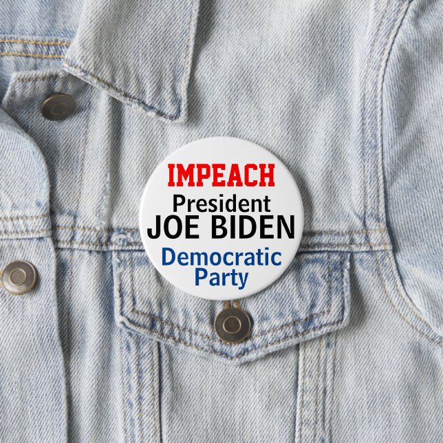 Chapa Redonda De 7 Cm Impedir al presidente Biden Fiesta democrático (In situ)