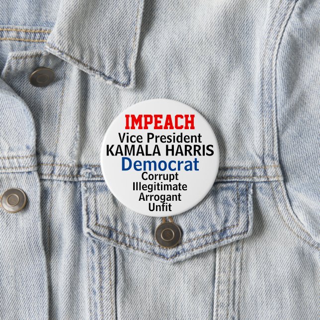 Chapa Redonda De 7 Cm Impetar a VP Democrático Harris (In situ)