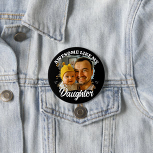 Chapa Redonda De 7 Cm Impresionante Como Mi Hija Foto Personalizada De P