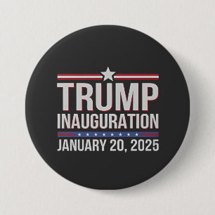Chapa Redonda De 7 Cm Inauguración de Trump Día de enero de 2025 Preside