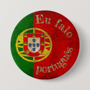 Chapa Redonda De 7 Cm Insignia bandera tener falo português
