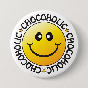 Chapa Redonda De 7 Cm Insignia chocoholica