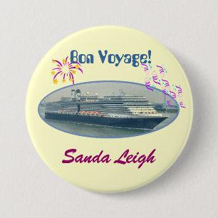 Chapa Redonda De 7 Cm Insignia conocida del buen viaje amarillo festivo