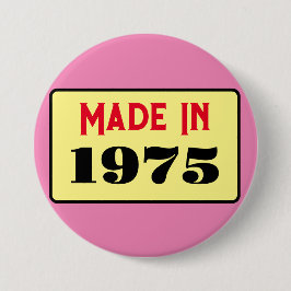 Chapa Redonda De 7 Cm Insignia de 50 años de estilo retro 1975
