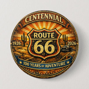 Chapa Redonda De 7 Cm Insignia del aniversario del viaje por la carreter