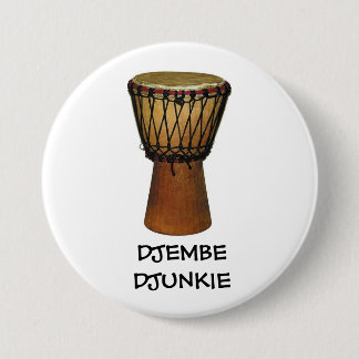 Chapa Redonda De 7 Cm Insignia del botón/del perno de DJEMBE DJUNKIE