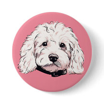 Insignia del Mascota de maltipoo blanco