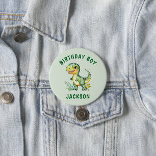 Chapa Redonda De 7 Cm Insignia personalizada de niño de cumpleaños de di