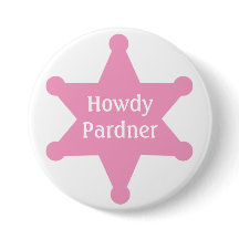 Insignia rosada del sheriff del personalizar