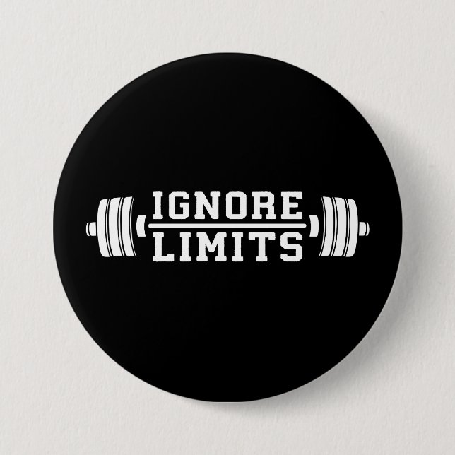 Chapa Redonda De 7 Cm Inspiración de entrenamiento - Ignorar límites - M (Anverso)
