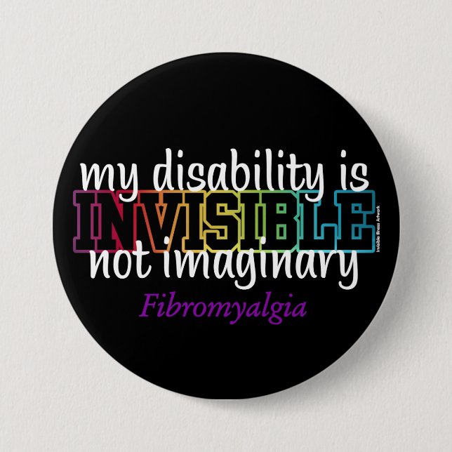 Chapa Redonda De 7 Cm INVISIBLE...Fibro (Anverso)