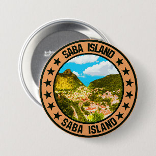 Chapa Redonda De 7 Cm Isla Saba