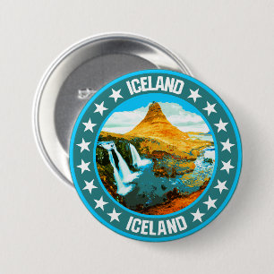 Chapa Redonda De 7 Cm Islandia
