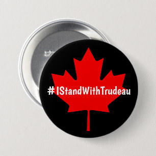 Chapa Redonda De 7 Cm #IStandWithTrudeau etiqueta #TrudeauLiberalsCanada