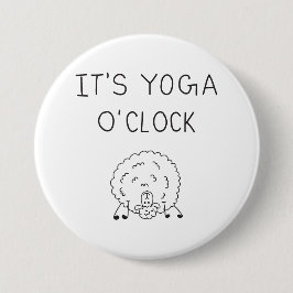 Chapa Redonda De 7 Cm It’s Yoga O’Clock Sheep